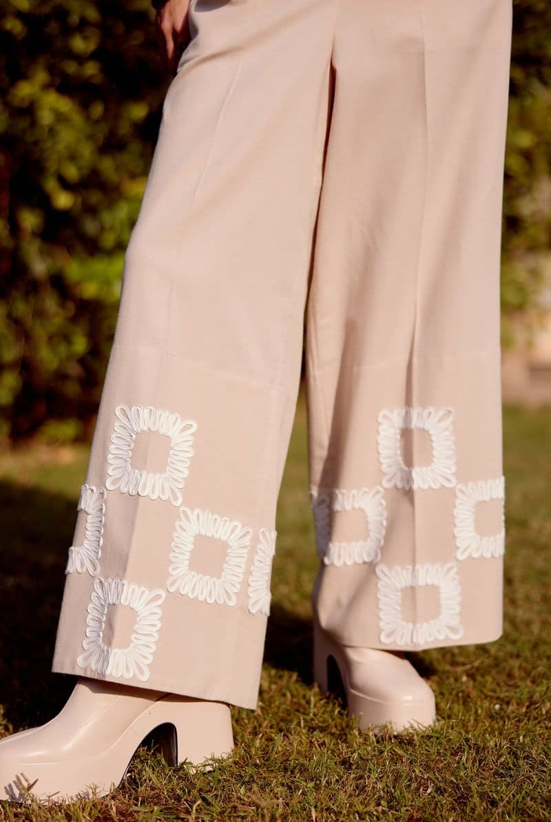 Cora Embroidered Trousers - Calling June India